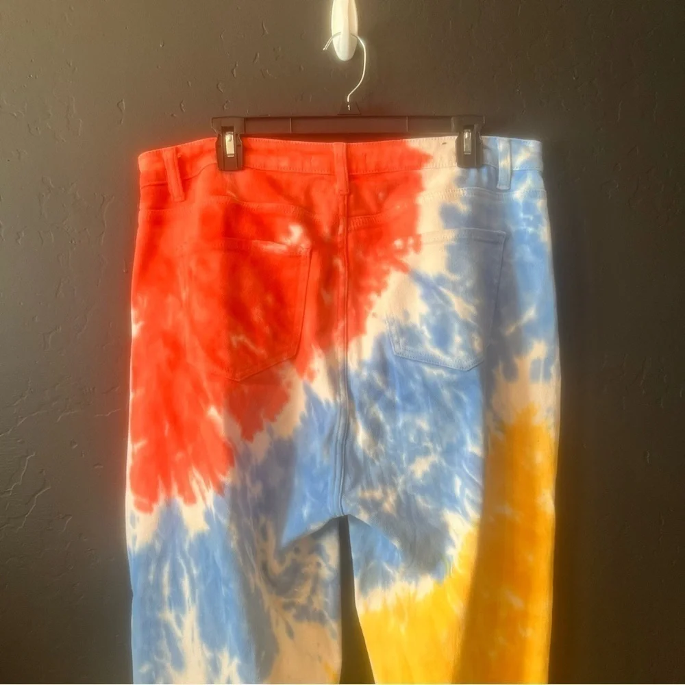 American Bazi Women's Tie Dye Ripped Denim Jacket And jeans size: 1X
